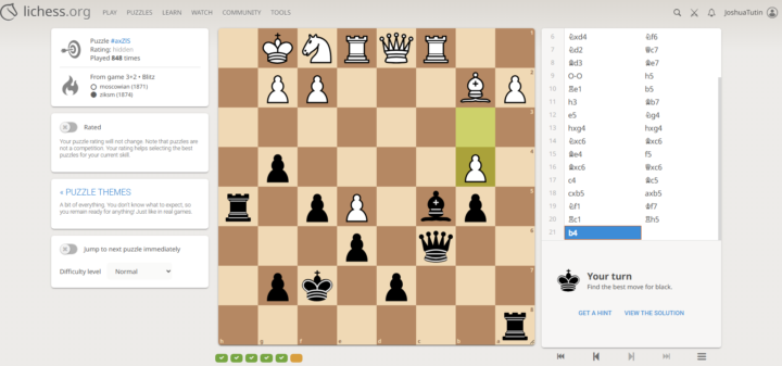 Chess puzzle (find the only good move for black)