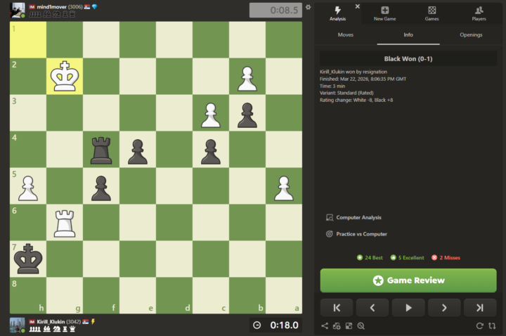 Chess puzzle (find the only good move for black)
