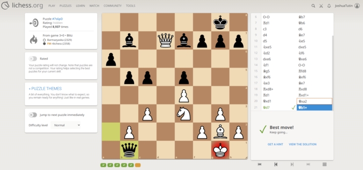 Chess puzzle (find the only good move for white)