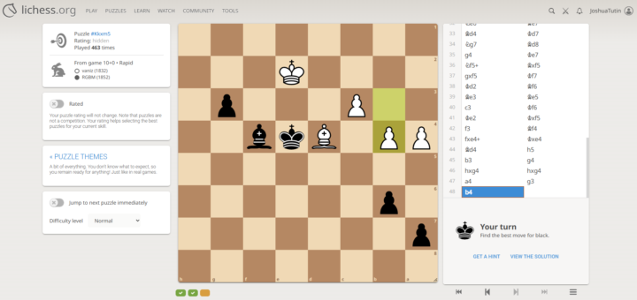 Chess puzzle (find the only good move for black)