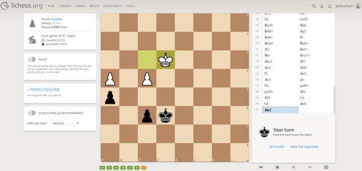 Chess puzzle (find the only good move for black)