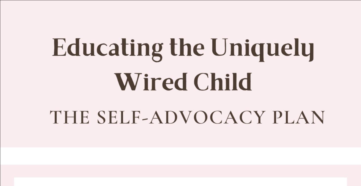 The Self Advocacy Plan