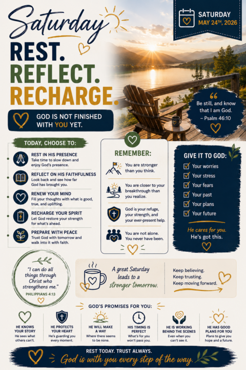 SATURDAY — REST. REFLECT. RECHARGE. 🙏