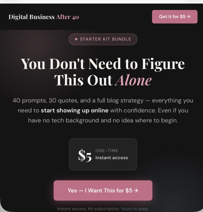 Digital Business After 40 Starter Kit