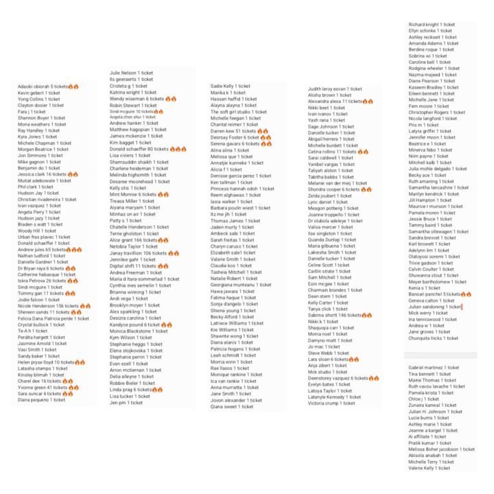 🔥UPDATED NOVERMBER CASH GIVEAWAY LIST🔥