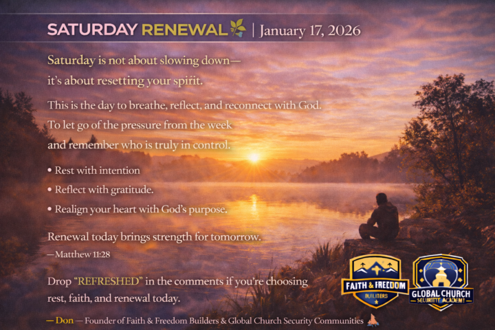 SATURDAY RENEWAL 🌿 | January 17, 2026