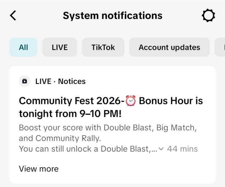 TikTok community Fest Bonus Hour 