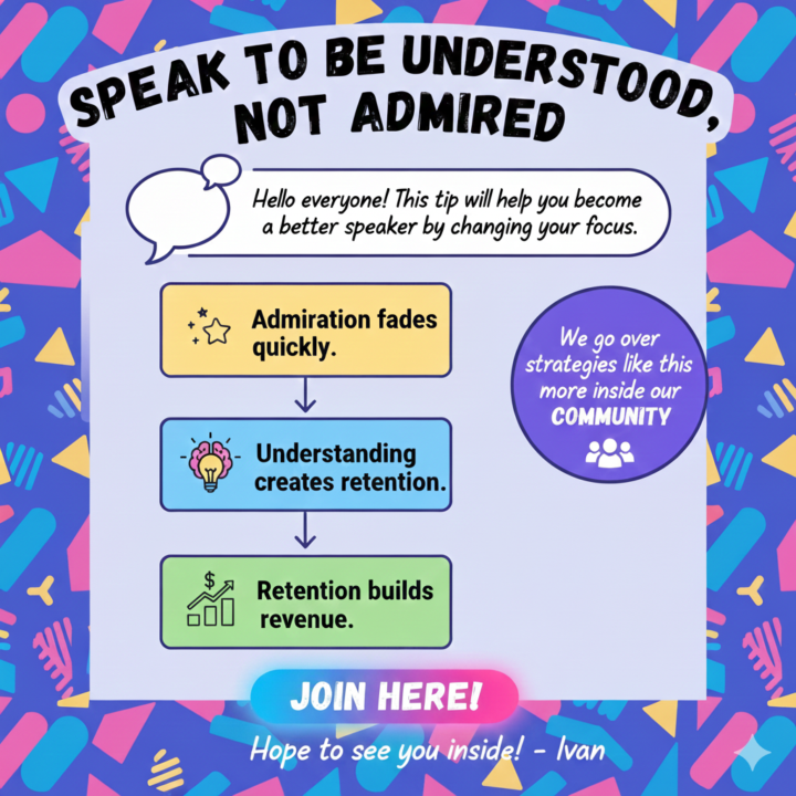 Speak to Be Understood, Not Admired