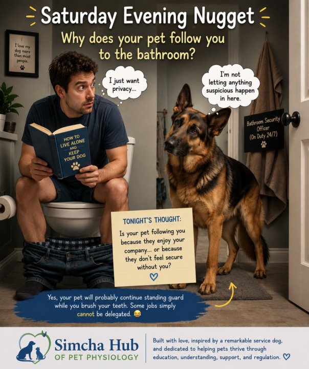Saturday Evening Nugget: Why Your Pet Follows You to the Bathroom?