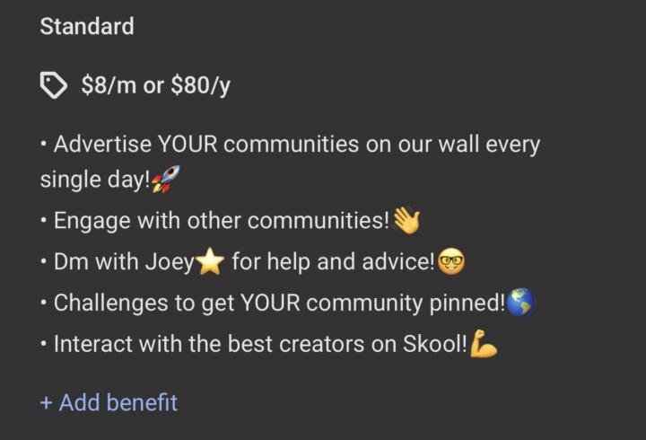 Right guys here it is… tier changes! We are now a paid community!🙌 + all standard members can now advertise👀👀👀👀 GET STUCK IN GUYS! no engagement will see you GONE.👀