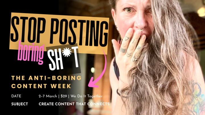 YOU’RE NOT BORING, YOU’RE JUST PLAYING SAFE…