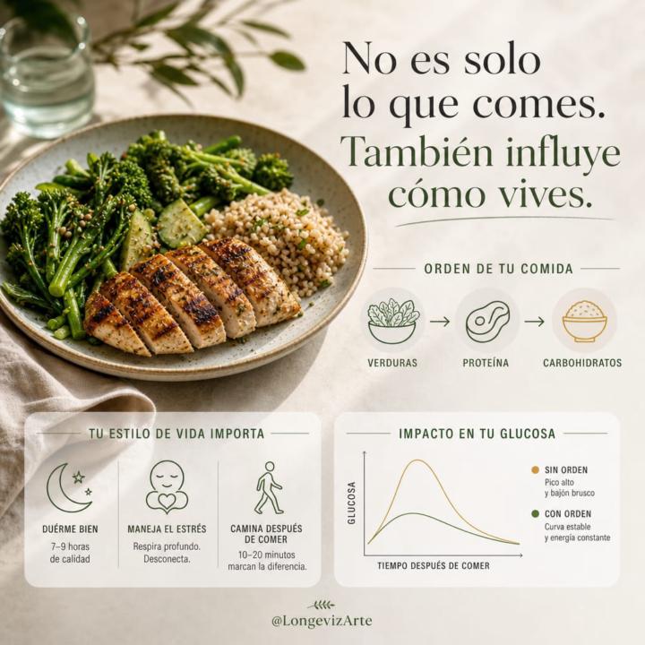 Tu glucosa no solo depende del azúcar