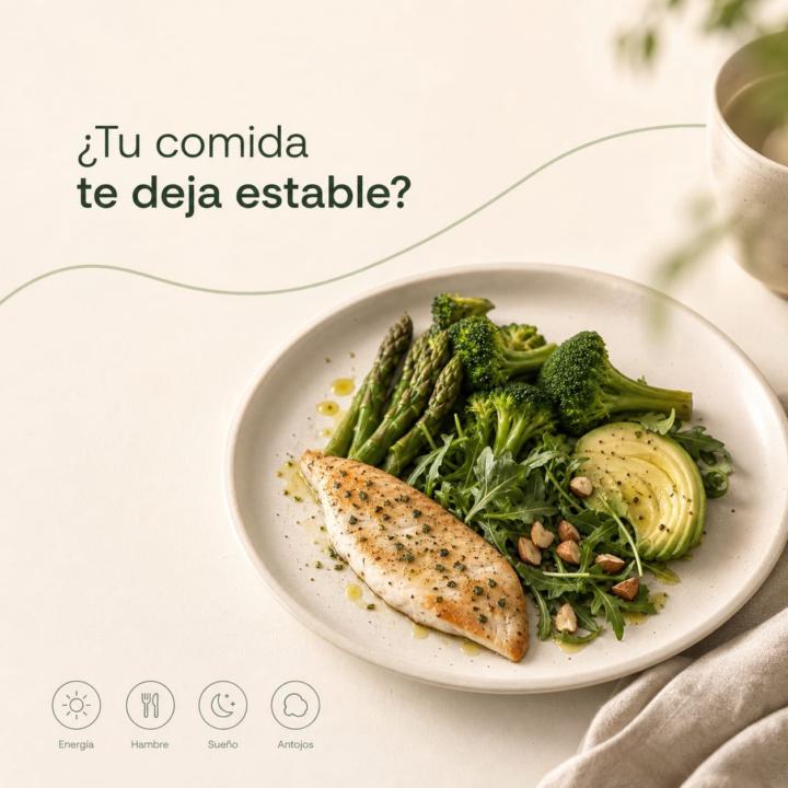 La comida que más te conviene es la que te deja estable 🧘‍♂️