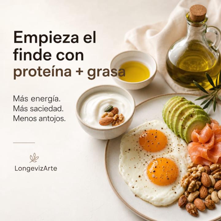 Empieza el finde con proteína + grasa 💚