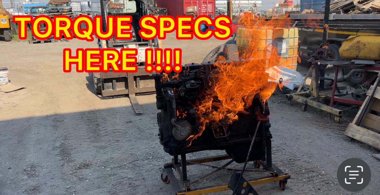 Area for tech specs on Cummins engine