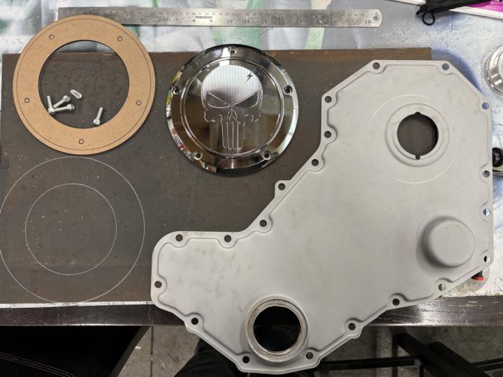 Modifying gear cover to work with DAP adjustable timing gear 