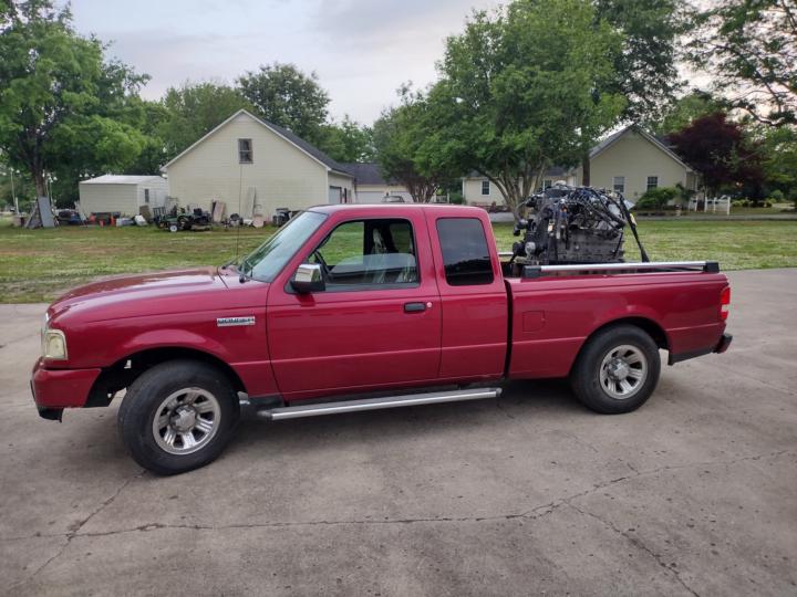 ReSeal underway, check out the heavy load on this Ranger.