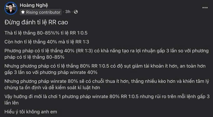 Ngẫm lại bài post hữu ích của Anh Hoàng Nghệ