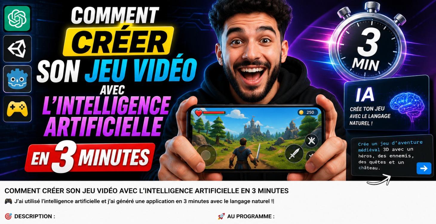 créer un jeu vidéo avec l'IA