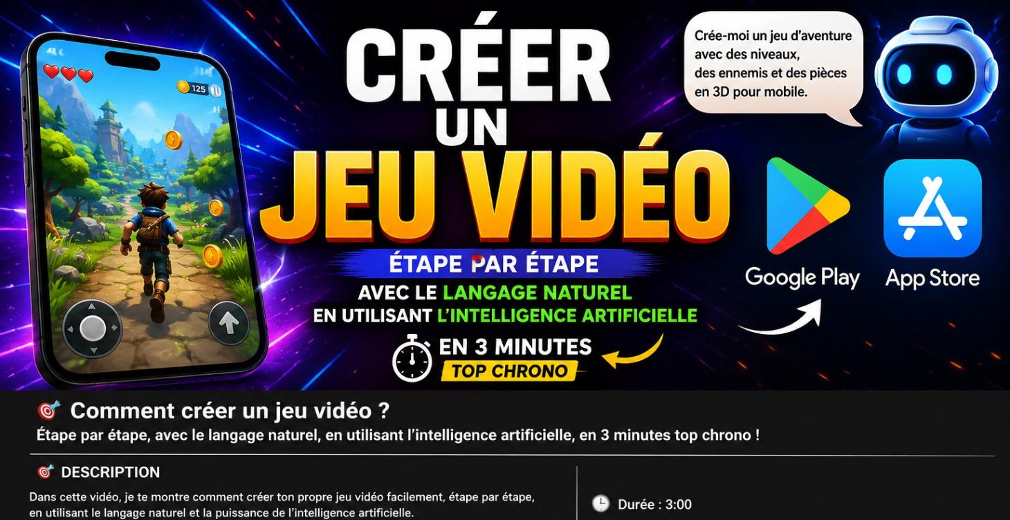 créer un jeu vidéo avec l'IA