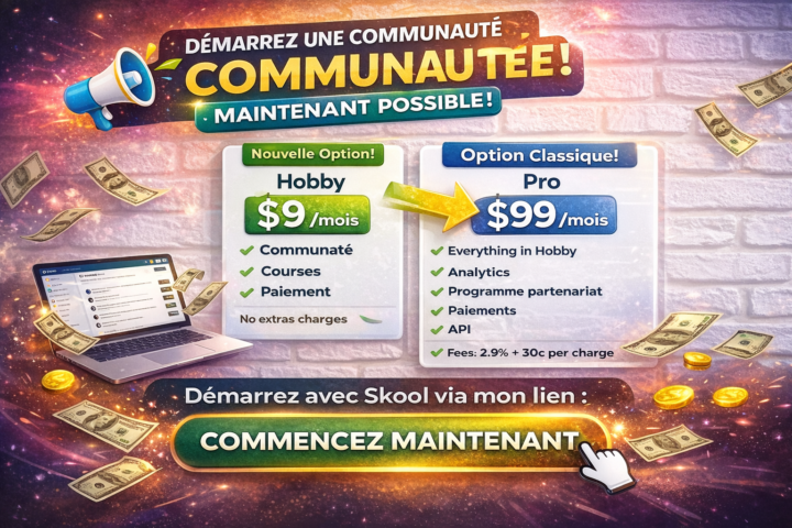 Démarrez une communauté à 9$ - maintenant possible!
