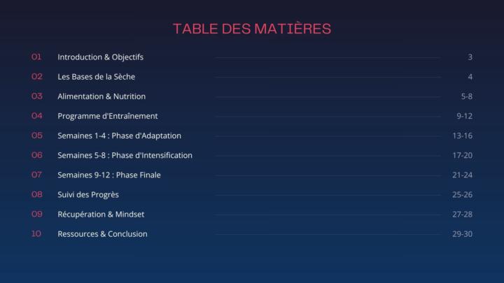 Programme de Sèche Musculaire - 12 Semaines Le Guide Complet pour Transformer Votre Physique