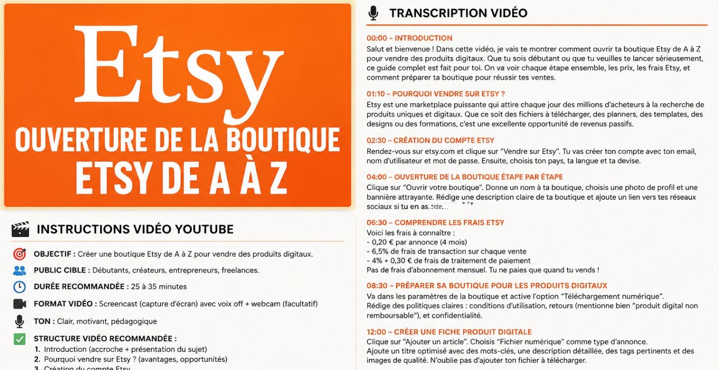Ouvrir sa boutique Etsy de A à Z :
