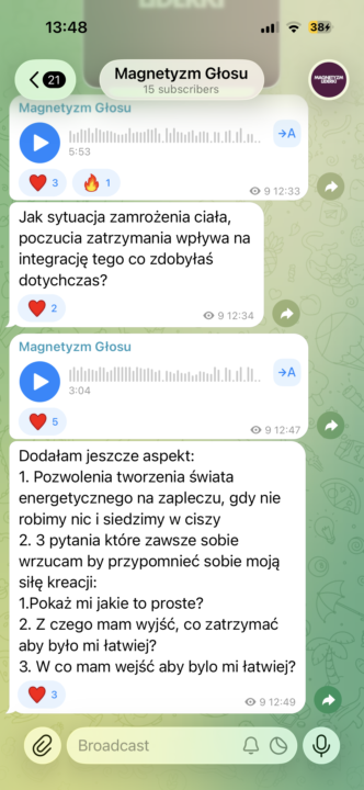 W komunikacji udzielamy się na telegramie 🫶🏻
