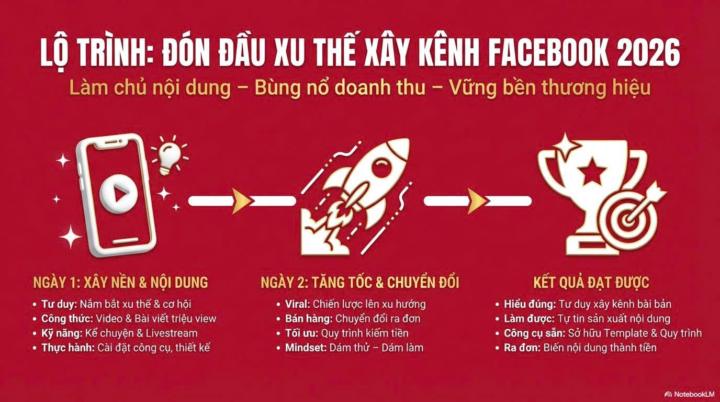 🚀 🔥Đăng Ký Workshop: ĐÓN ĐẦU XU THẾ XÂY KÊNH FACEBOOK 2026