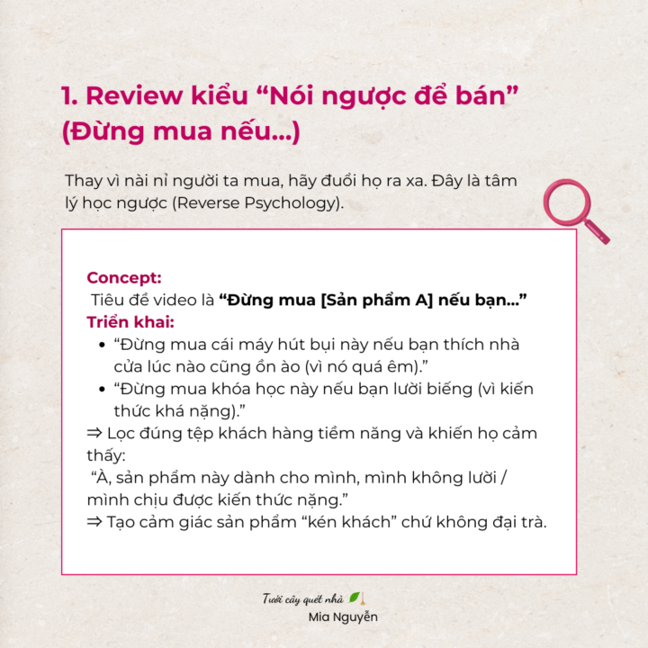 😳 Đây là ma trận “Review ngược”- Tư duy làm nội dung dành cho nhà bán hàng năm 2026!