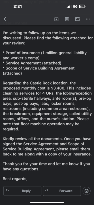 Cleaning services 