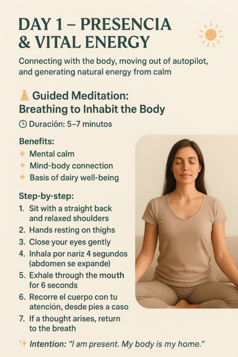 📅 DAY 1 – Presence & Vital Energy 🌞