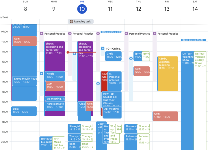 What does my week look like?