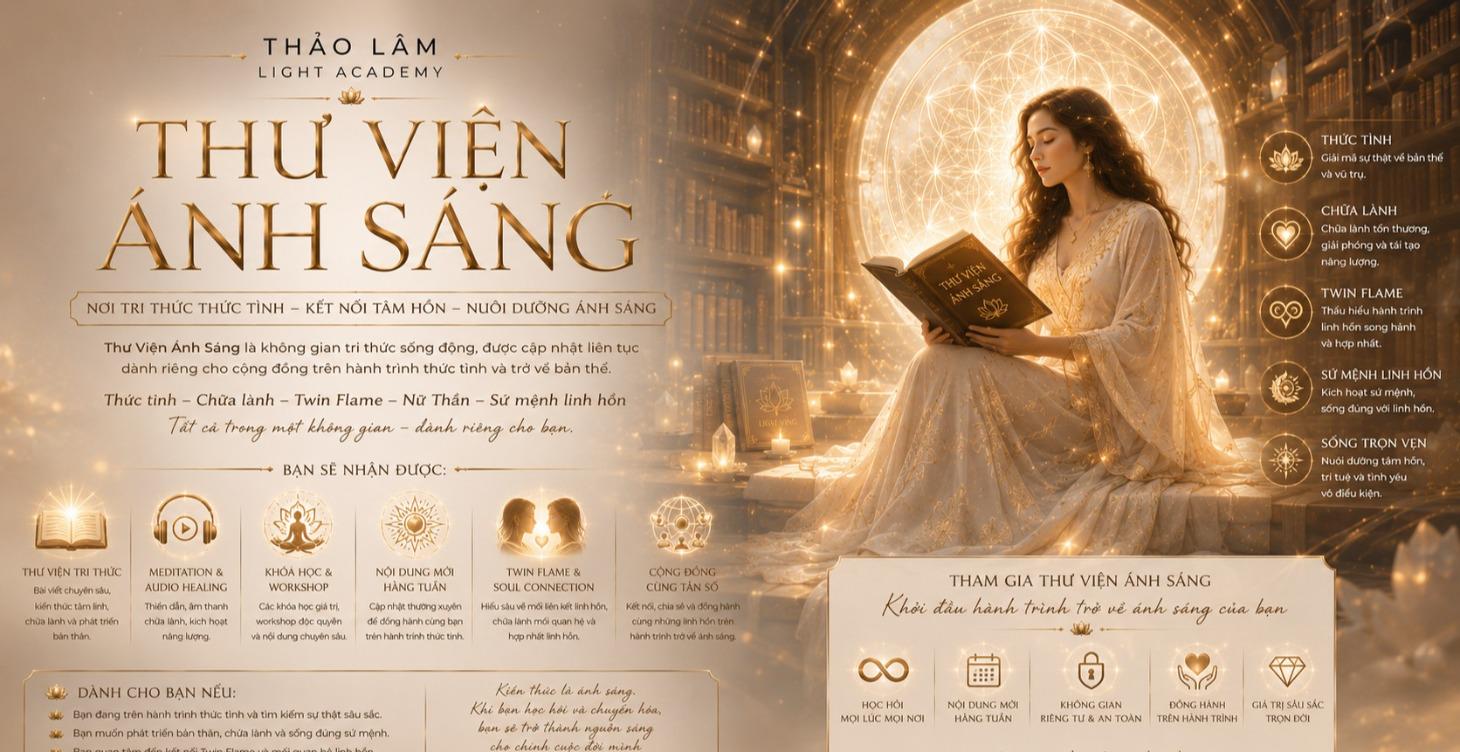 THƯ VIỆN ÁNH SÁNG– NƠI LINH HỒN TÌM ĐƯỜNG VỀ NHÀ