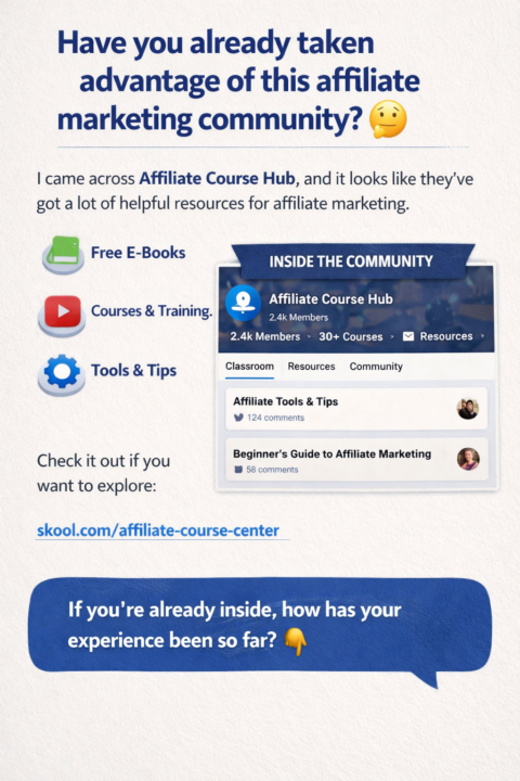 Have you already taken advantage of this affiliate marketing community? 🤔