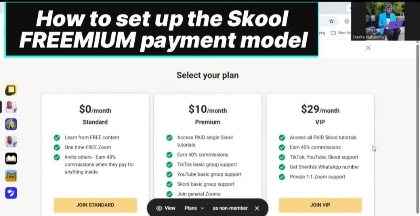 FREE - Skool FREEMIUM Pricing Set up