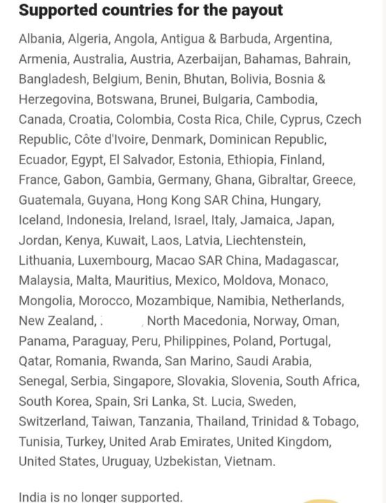 Is your country allowed to be paid on Skool? See list