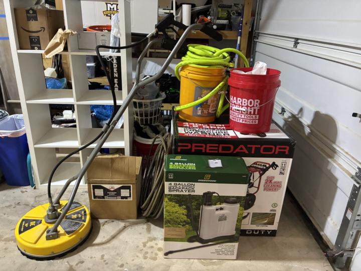 Pressure Washer Set Up Score!