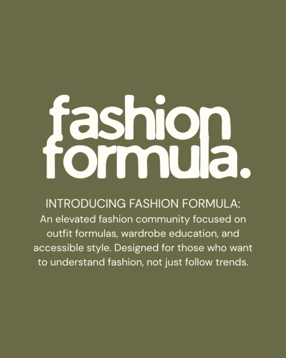 Introducing FASHION FORMULA🧪
