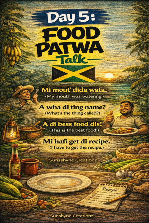 Day 5: Food Patwa Talk 🍽️ 🇯🇲