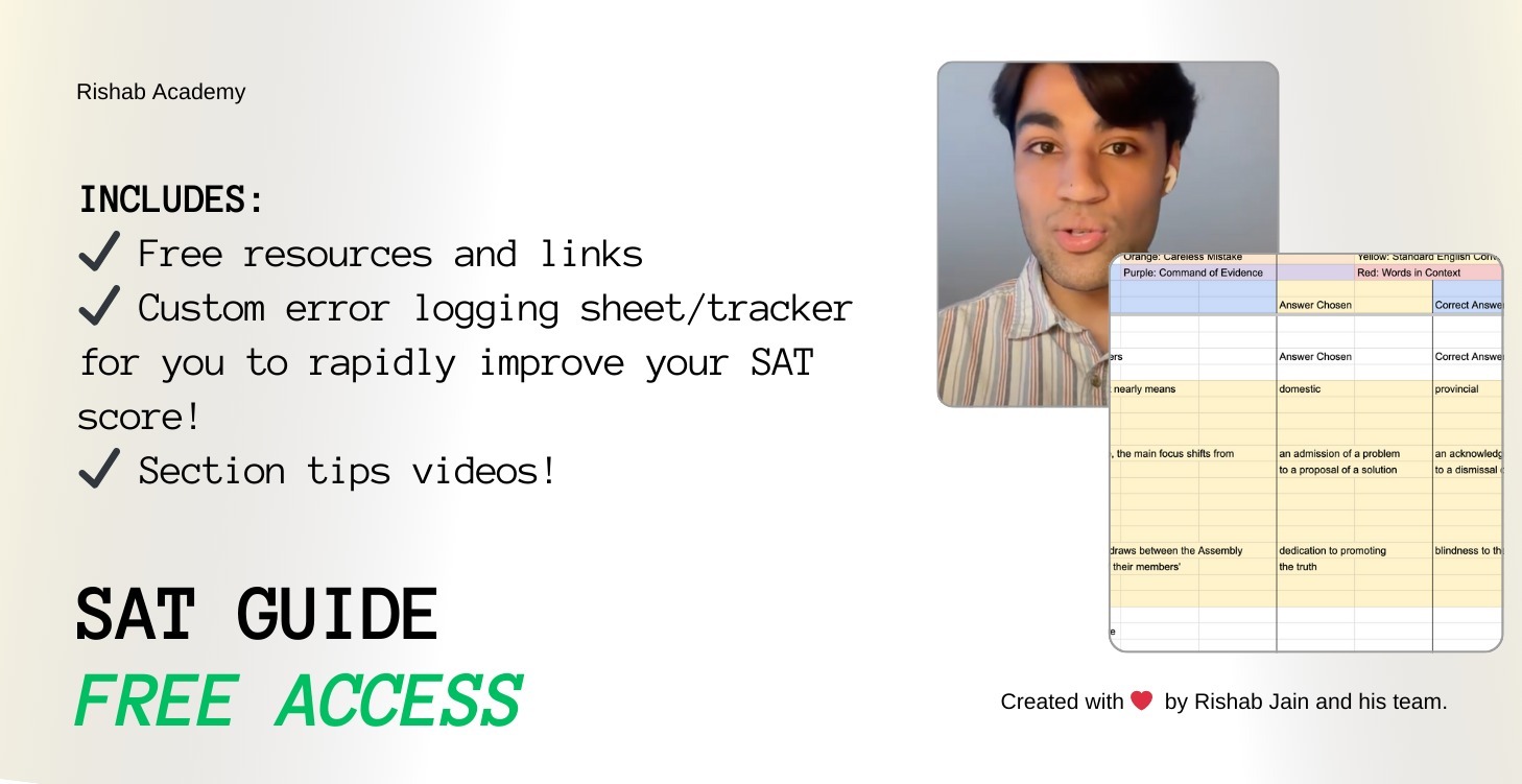 Rishab's SAT Resources
