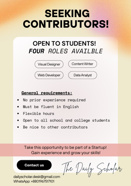  🚀 Call for Passionate Students: Research, Tech & Creative Roles! 