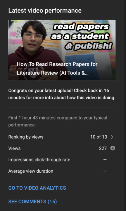 MY RECENT VIDEO FLOPPED.