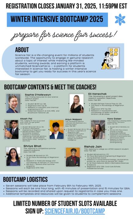 Science Fair & Research Winter Bootcamp