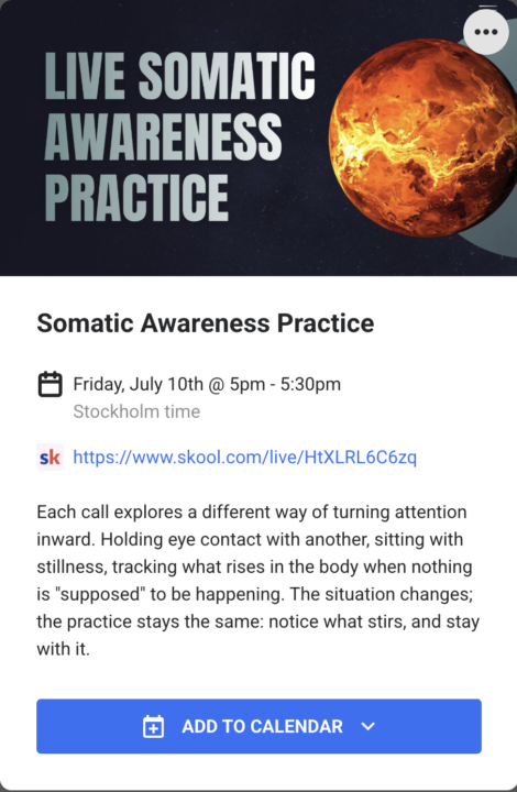 The Upcoming Live Practice needs your input