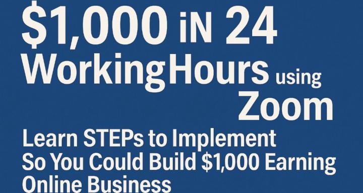 $1000 A Day usin Zoom Strategy