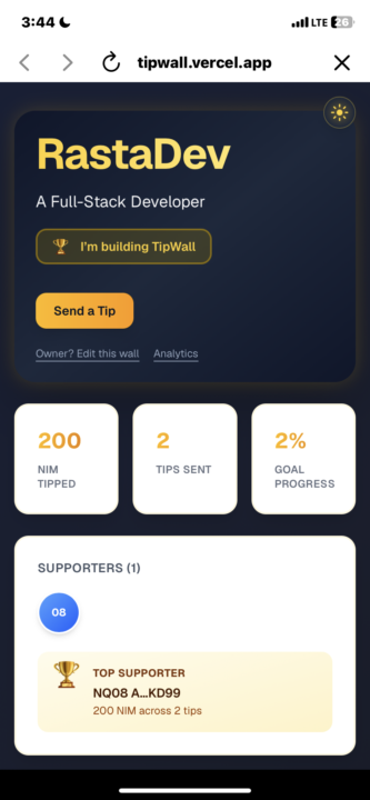 TipWall is now ready for public testing 🎉