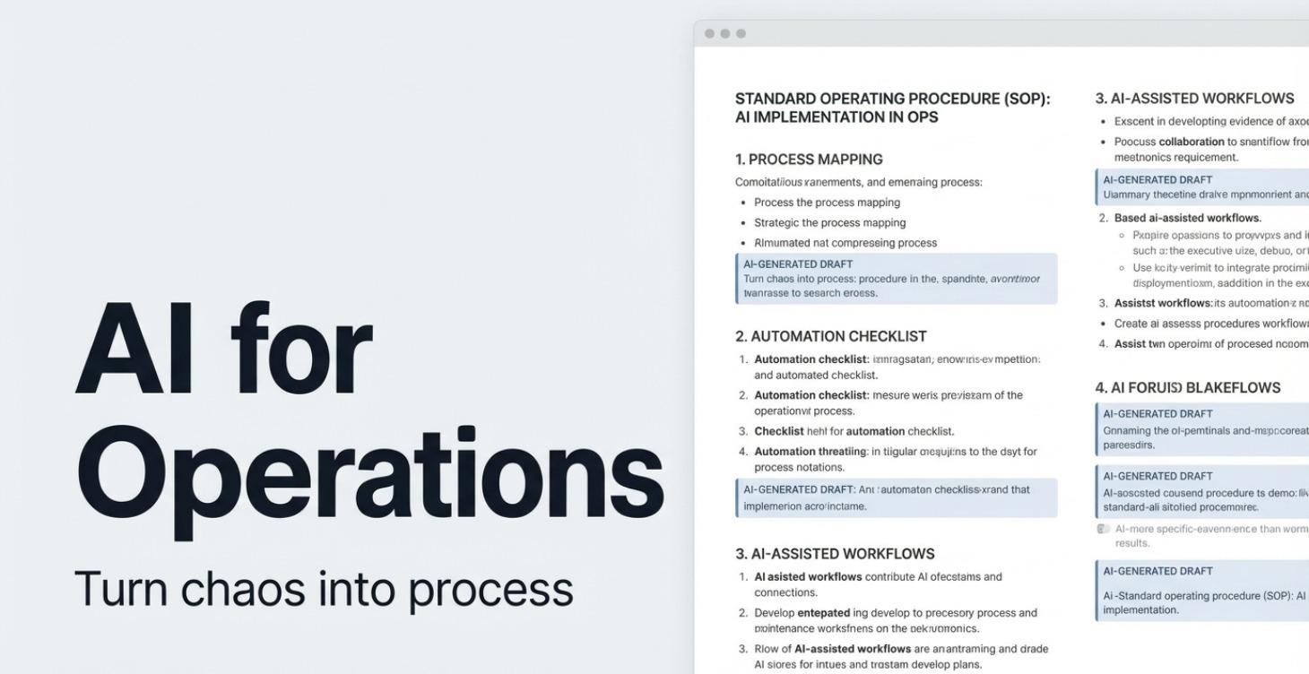 AI for Operations and SOPs