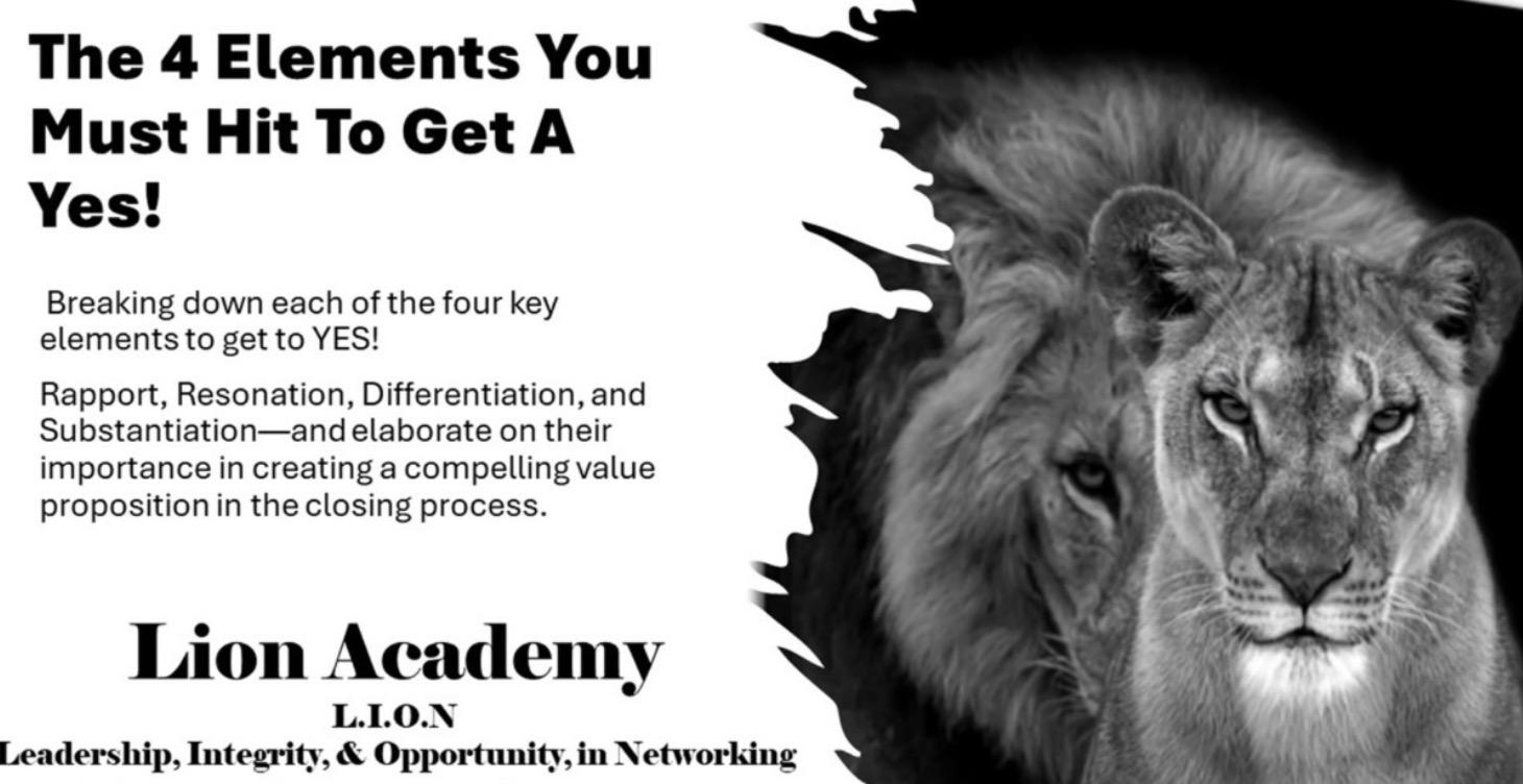 The 4 elements to YES!