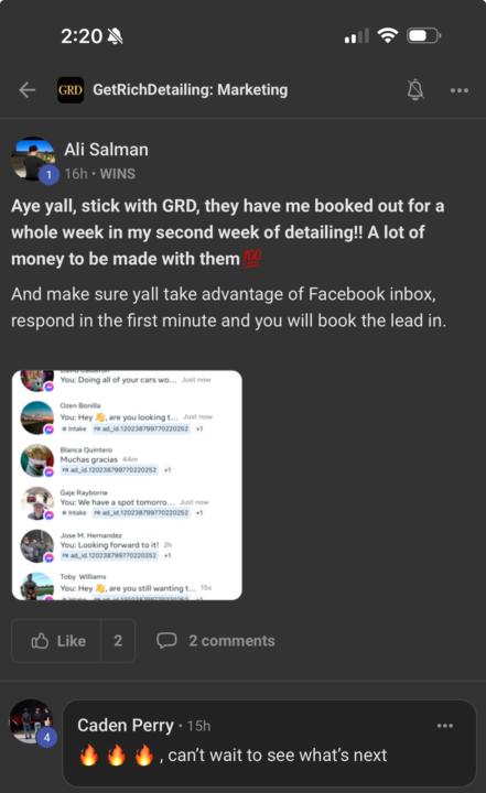 Yesterday’s Marketing Results 